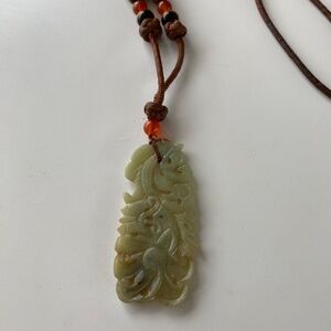 Vintage Chinese carved Jade Necklace